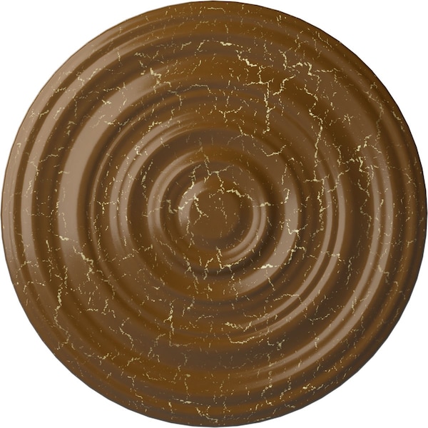 Ekena Millwork Carton Smooth Ceiling Medallion (Canopies up to 9 1/8"), 29 1/8"OD x 1 1/2"P, Smokey Topaz Crackle CM29CASTC - main
